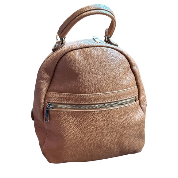 Italian Leather Small Backpack - Picture 1 of 15